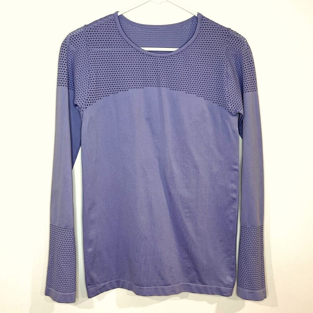 Fabletics Musetta Seamless Long-Sleeve Top blue violet in xs/s